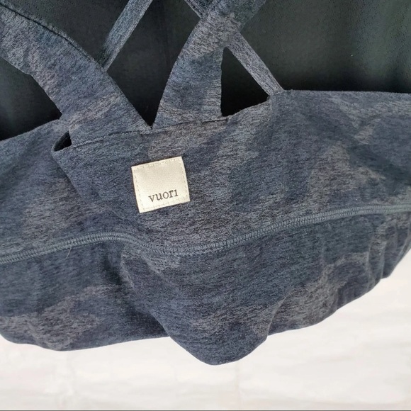 Vuori Elevation Sports Bra Black Grey Camo Athletic Strappy Women's Small - Picture 4 of 8